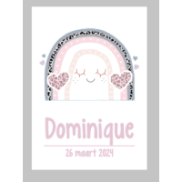 Geboorteposter Regenboog 